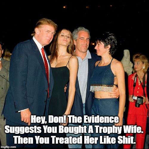 Hey, Don! The Evidence Suggests You Bought A Trophy Wife. Then You Treated Her Like Shit. | made w/ Imgflip meme maker