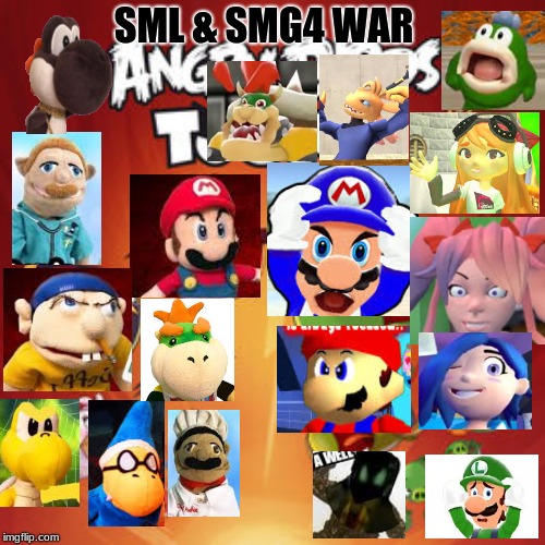 Sml Vs Smg4 | SML & SMG4 WAR | image tagged in smg4,sml | made w/ Imgflip meme maker
