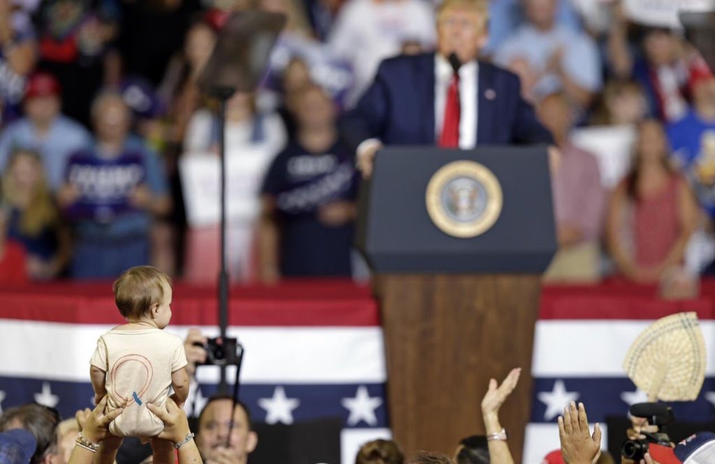 QBaby Trump NC Rally Blank Meme Template