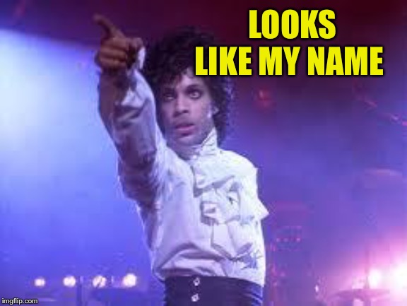 Prince | LOOKS LIKE MY NAME | image tagged in prince | made w/ Imgflip meme maker