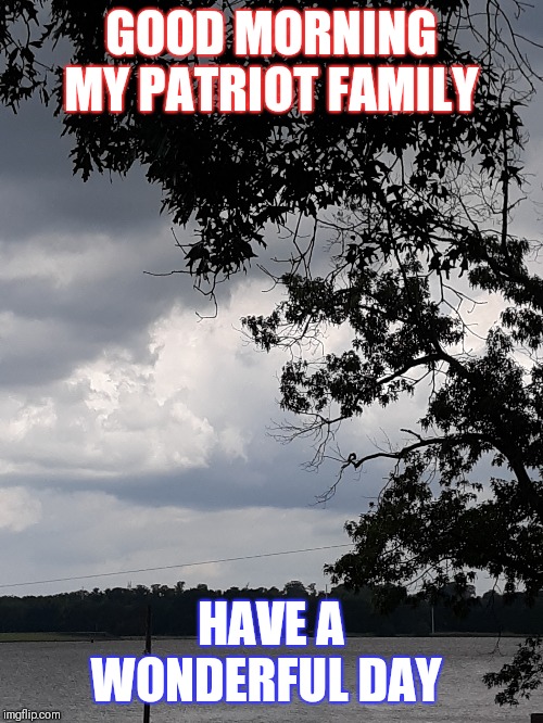 Good morning | GOOD MORNING MY PATRIOT FAMILY; HAVE A WONDERFUL DAY | image tagged in greetings | made w/ Imgflip meme maker