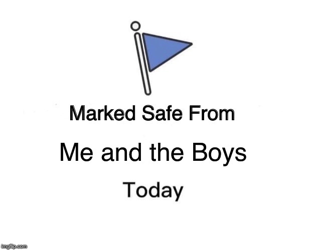 If only I could mark the comments safe from me and the boys memes. | Me and the Boys | image tagged in memes,marked safe from | made w/ Imgflip meme maker