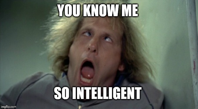 Scary Harry Meme | YOU KNOW ME SO INTELLIGENT | image tagged in memes,scary harry | made w/ Imgflip meme maker