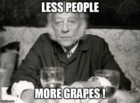 Rothschilds on wine | LESS PEOPLE; MORE GRAPES ! | image tagged in rothschild,wine,united nations,depopulation,war,satan | made w/ Imgflip meme maker