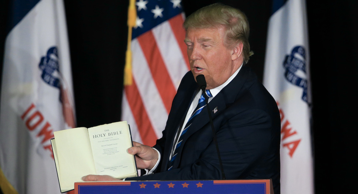 Trump Bible Blank Meme Template