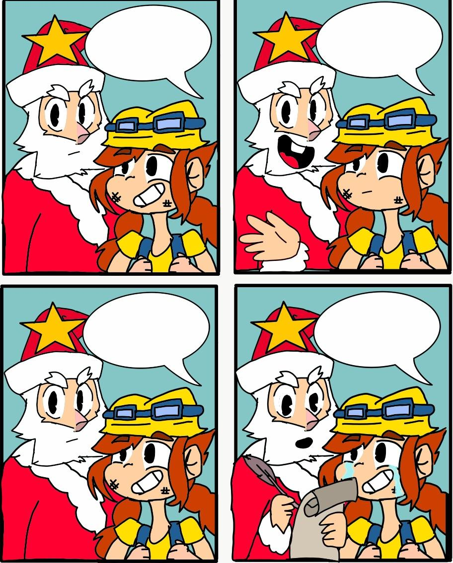 Jessie in Christmas Blank Meme Template