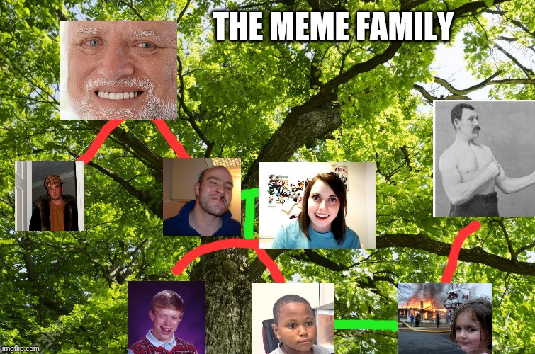 oak tree | THE MEME FAMILY | image tagged in oak tree | made w/ Imgflip meme maker
