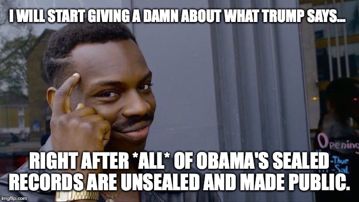 You want to step into the light, liberals? Then let's *ALL* step into the light. | I WILL START GIVING A DAMN ABOUT WHAT TRUMP SAYS... RIGHT AFTER *ALL* OF OBAMA'S SEALED RECORDS ARE UNSEALED AND MADE PUBLIC. | image tagged in 2019,obama,records,liberals,lies | made w/ Imgflip meme maker