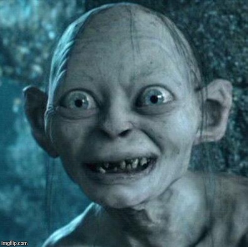 Excited Gollum | image tagged in excited gollum | made w/ Imgflip meme maker