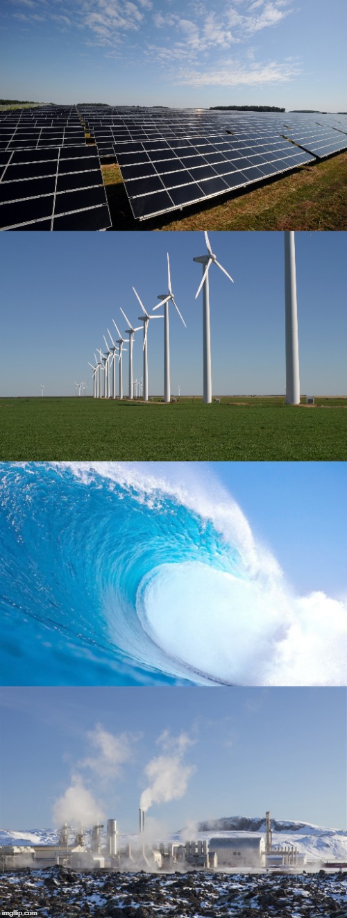 image tagged in windmill,solar farm,blue tidal wave | made w/ Imgflip meme maker