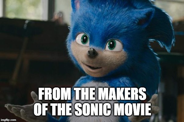 Sonic movie meow | FROM THE MAKERS OF THE SONIC MOVIE | image tagged in sonic movie meow | made w/ Imgflip meme maker