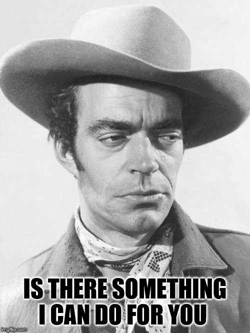 Is There Something I Can Do For You | IS THERE SOMETHING I CAN DO FOR YOU | image tagged in cowboy,mad cowbay,memes,cowboys | made w/ Imgflip meme maker