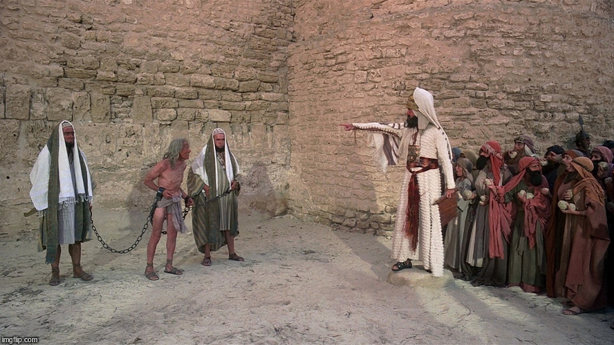 Life of Brian - Stoning | image tagged in life of brian - stoning | made w/ Imgflip meme maker