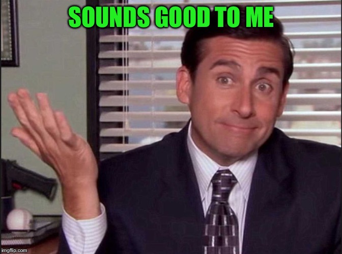 Michael Scott | SOUNDS GOOD TO ME | image tagged in michael scott | made w/ Imgflip meme maker