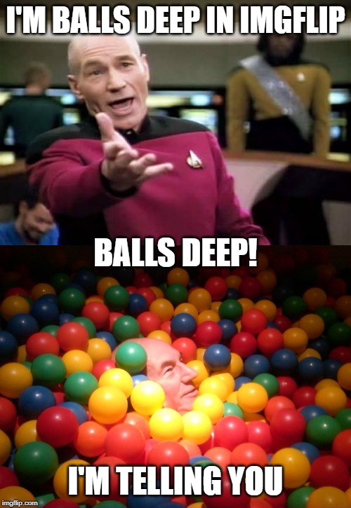 A Nice Trek through the Flip! | I'M BALLS DEEP IN IMGFLIP; BALLS DEEP! I'M TELLING YOU | image tagged in memes,picard wtf,imgflip humor,imgflip,love,lol | made w/ Imgflip meme maker