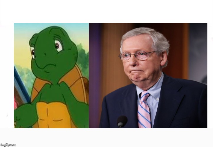 Franklin And Father Mitch McConnell Blank Meme Template