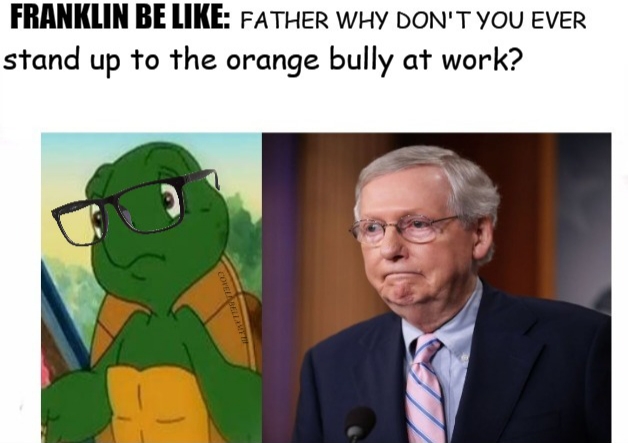 Franklin and Father Mitch McConnell Blank Meme Template