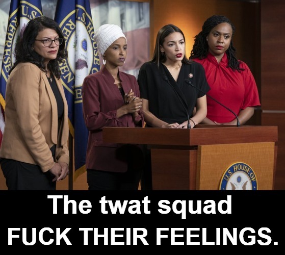 The twat Squad | FUCK THEIR FEELINGS. The twat squad | image tagged in suicide squad,twat,fuck hillary,fuck obama,fuck this shit,fuck communism | made w/ Imgflip meme maker