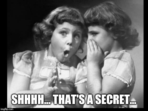 Friends sharing | SHHHH... THAT'S A SECRET... | image tagged in friends sharing | made w/ Imgflip meme maker