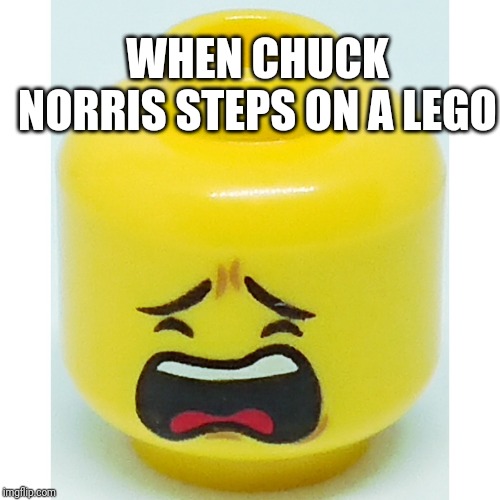 WHEN CHUCK NORRIS STEPS ON A LEGO | made w/ Imgflip meme maker