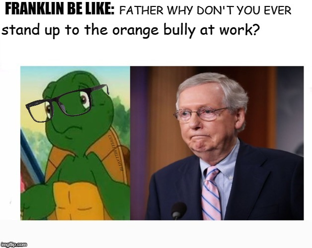 Franklin and Father Mitch McConnell Blank Meme Template