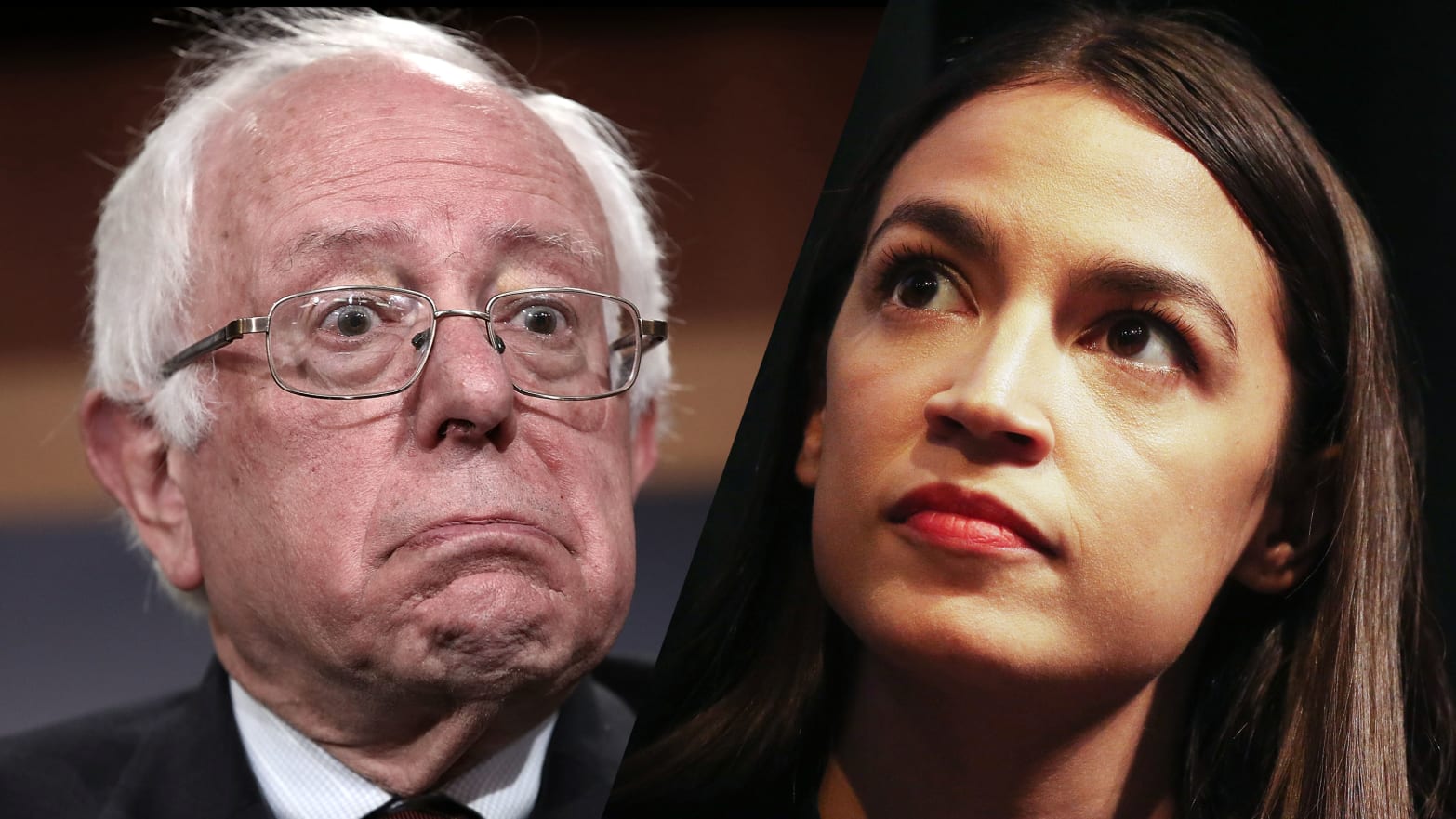 High Quality Bernie, AOC Blank Meme Template