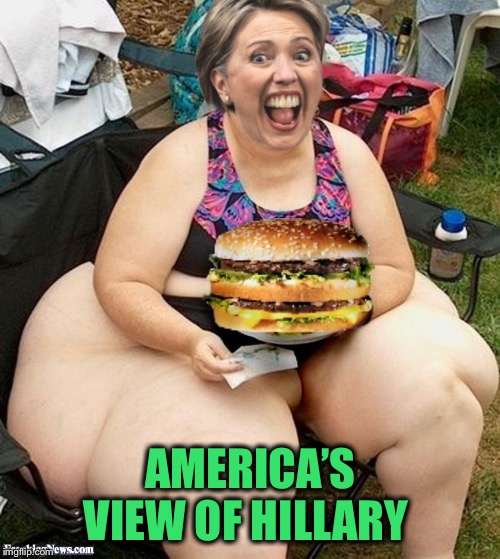 Hillary nothing burger | AMERICA’S VIEW OF HILLARY | image tagged in hillary nothing burger | made w/ Imgflip meme maker