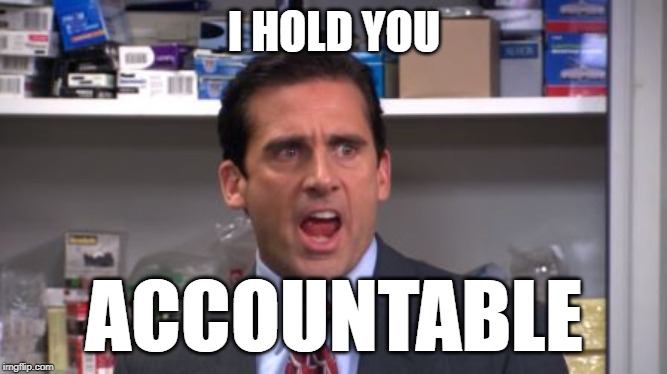 the office bankruptcy | I HOLD YOU; ACCOUNTABLE | image tagged in the office bankruptcy,detroitlions | made w/ Imgflip meme maker