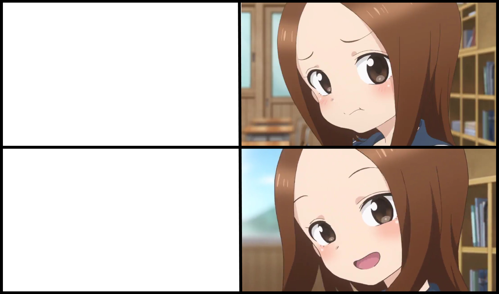 High Quality Takagi-San Blank Meme Template