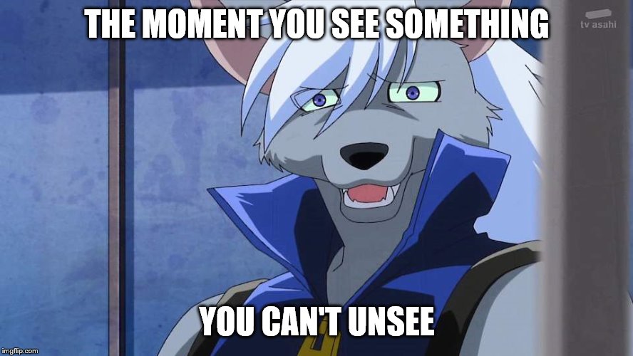 I can't unsee this | THE MOMENT YOU SEE SOMETHING; YOU CAN'T UNSEE | image tagged in glitter force,ulric,wolfrun,funny,can't unsee this,smile precure | made w/ Imgflip meme maker