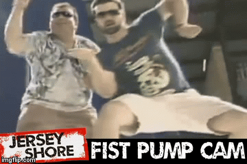 Jersey Shore Night Fist Pump Cam | image tagged in gifs,omaha storm chasers,jersey shore,fist pump,pancake dance,fan cam | made w/ Imgflip video-to-gif maker