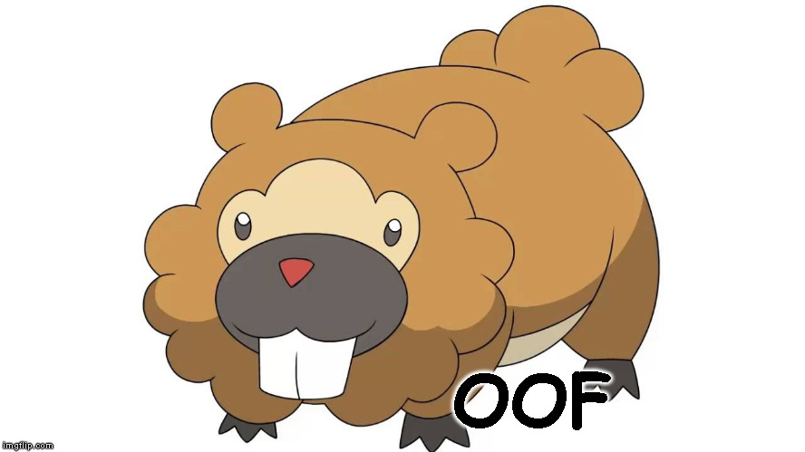 The original "oof" | OOF | image tagged in oof,bidoof,pokemon | made w/ Imgflip meme maker