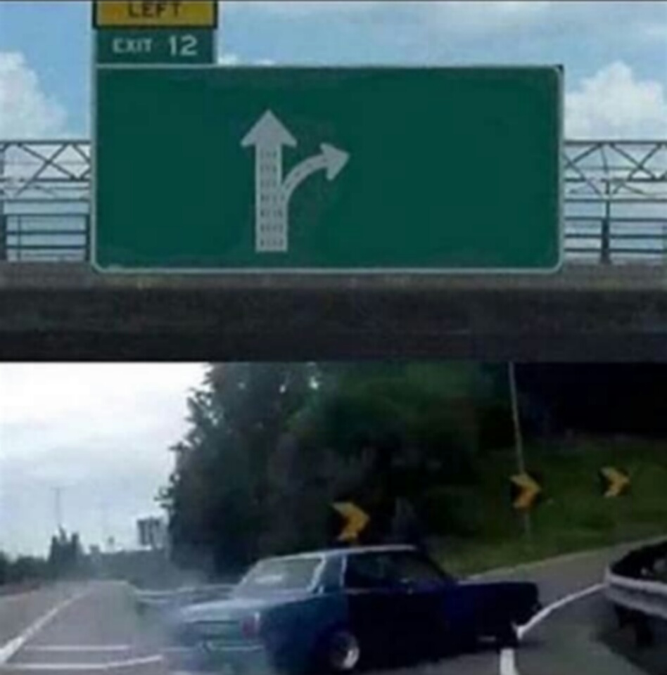 High Quality Swerving Car Template Blank Meme Template