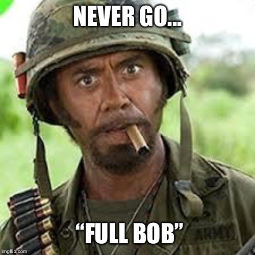 Never go full retard | NEVER GO... “FULL BOB” | image tagged in never go full retard | made w/ Imgflip meme maker