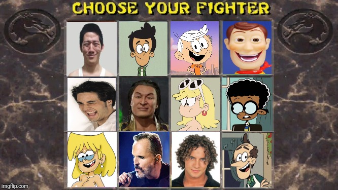 My MK2 Roster | image tagged in memes,funny,the loud house,mortal kombat | made w/ Imgflip meme maker