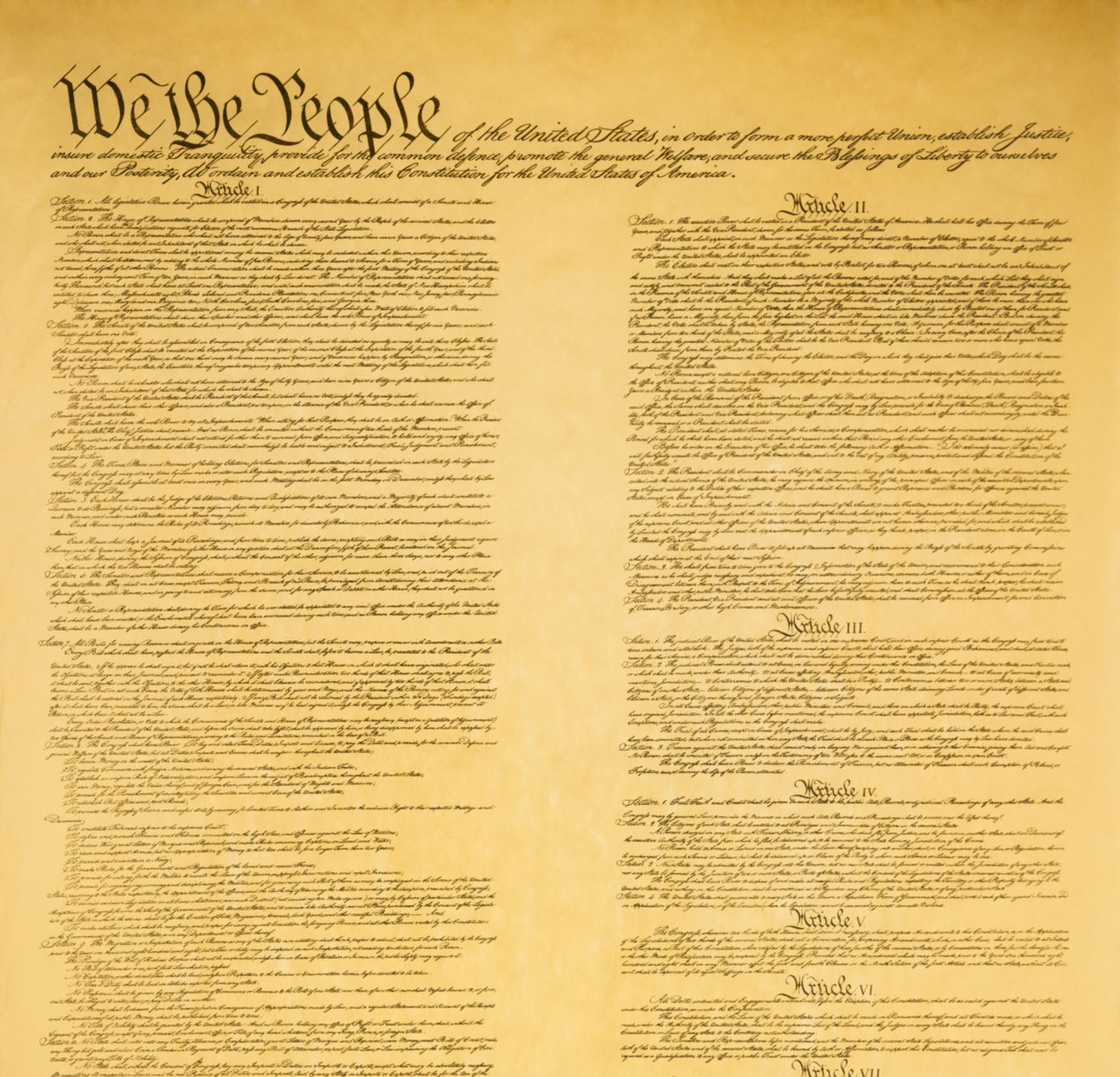 US Constitution (upper segment) Blank Meme Template