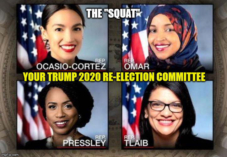 The Trump 2020 Re-Election Committee | THE "SQUAT"; YOUR TRUMP 2020 RE-ELECTION COMMITTEE | image tagged in the trump 2020 re-election committee | made w/ Imgflip meme maker