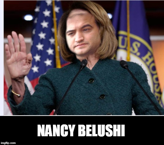 she would be cooler and less drunk if this was real | NANCY BELUSHI | image tagged in nancy pelosi,belushi | made w/ Imgflip meme maker
