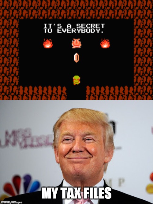 MY TAX FILES | image tagged in donald trump approves,legend of zelda | made w/ Imgflip meme maker