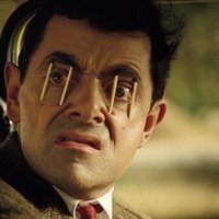 Mr. Bean - matchstick eyes Blank Meme Template