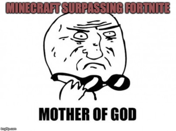 Mother Of God |  MINECRAFT SURPASSING FORTNITE | image tagged in memes,mother of god | made w/ Imgflip meme maker