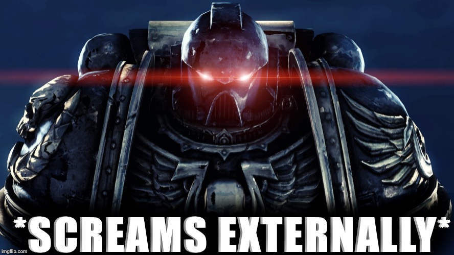 Space Marines | *SCREAMS EXTERNALLY* | image tagged in space marines | made w/ Imgflip meme maker