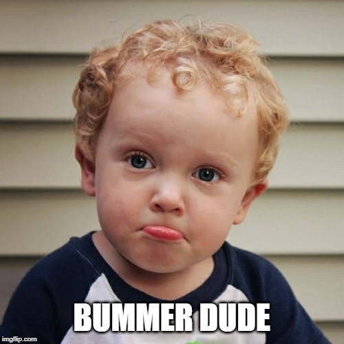 Bummer kid | BUMMER DUDE | image tagged in bummer kid | made w/ Imgflip meme maker