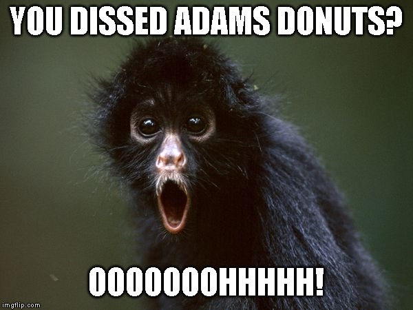 ooooh | YOU DISSED ADAMS DONUTS? OOOOOOOHHHHH! | image tagged in ooooh | made w/ Imgflip meme maker