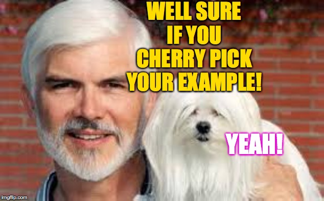 WELL SURE IF YOU CHERRY PICK YOUR EXAMPLE! YEAH! | made w/ Imgflip meme maker