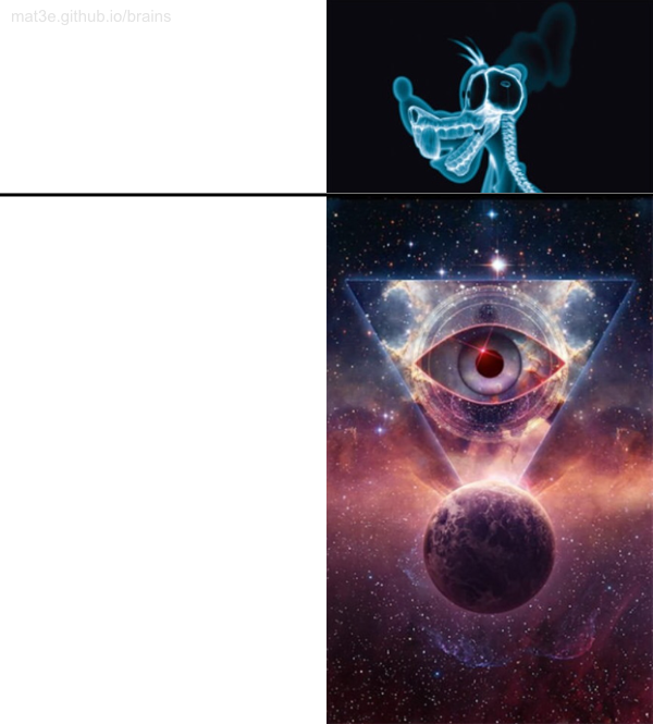 High Quality Expanding Brain Extremes Blank Meme Template