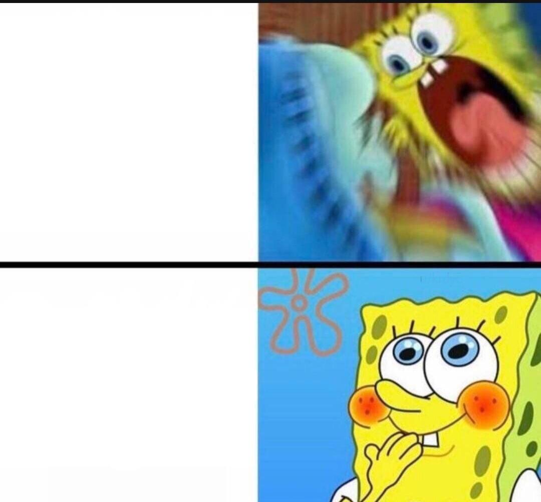 Overreacting Spongebob Blank Meme Template