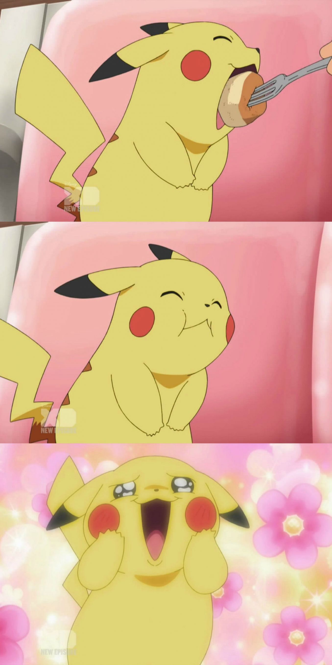 High Quality pikachu eating cake Blank Meme Template