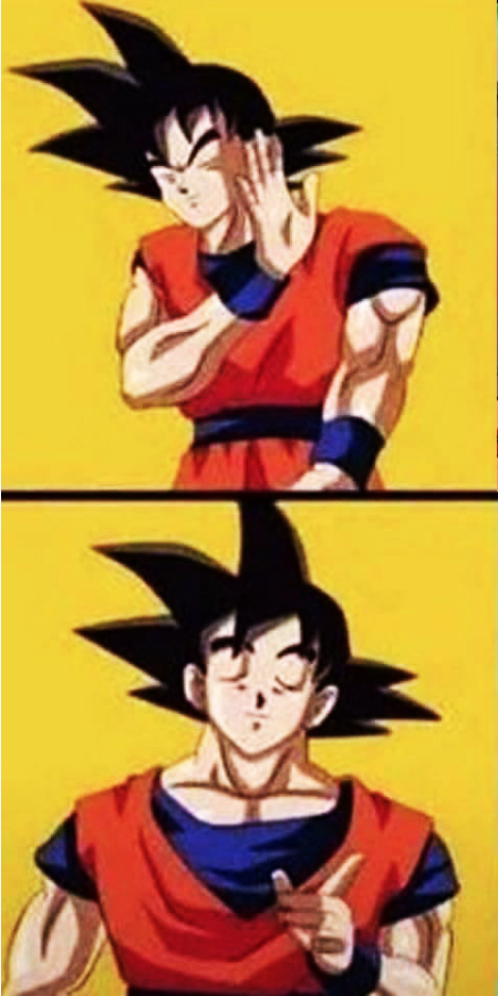 High Quality Goku's Hotline Bling Blank Meme Template