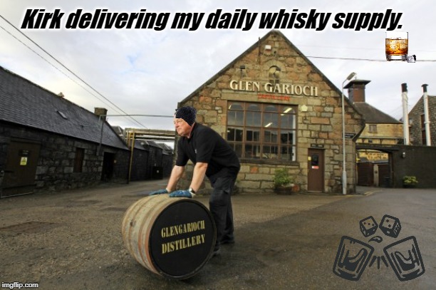 whisky | Kirk delivering my daily whisky supply. | image tagged in whisky | made w/ Imgflip meme maker